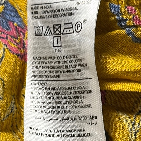 Floral Mustard Boho Women's Top - Picture 7 of 9